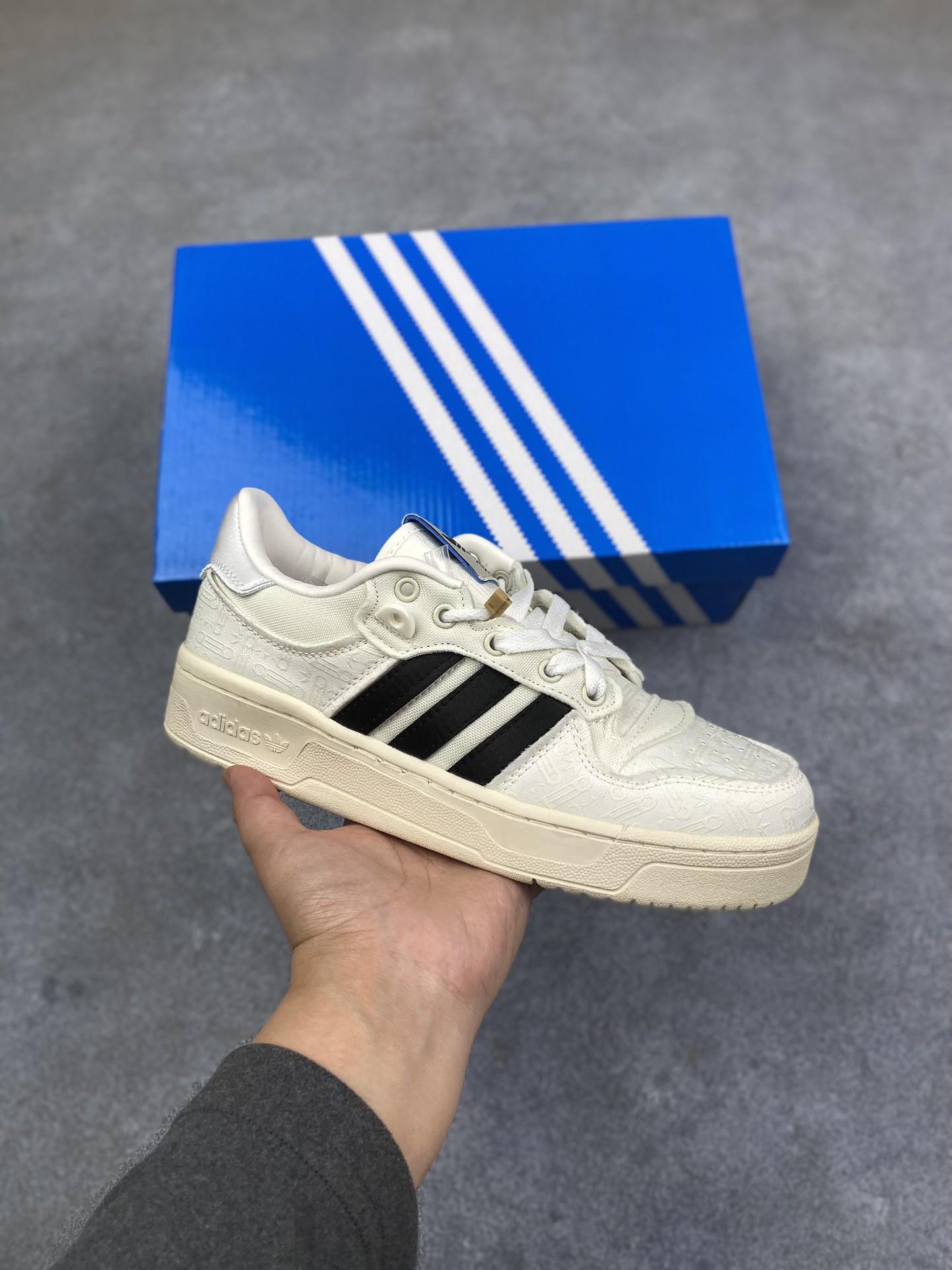 阿迪达斯Adid/as Rivalry Low 三叶草板鞋 经典复古板鞋 男女潮流皮休闲鞋